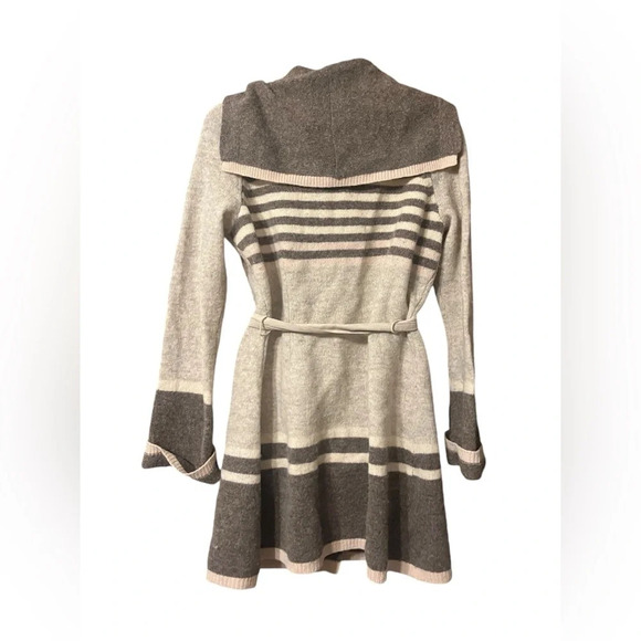 Anthropologie Angel of the North Lambswool Suede Pocket Belted Cardigan Sweater - Picture 6 of 10